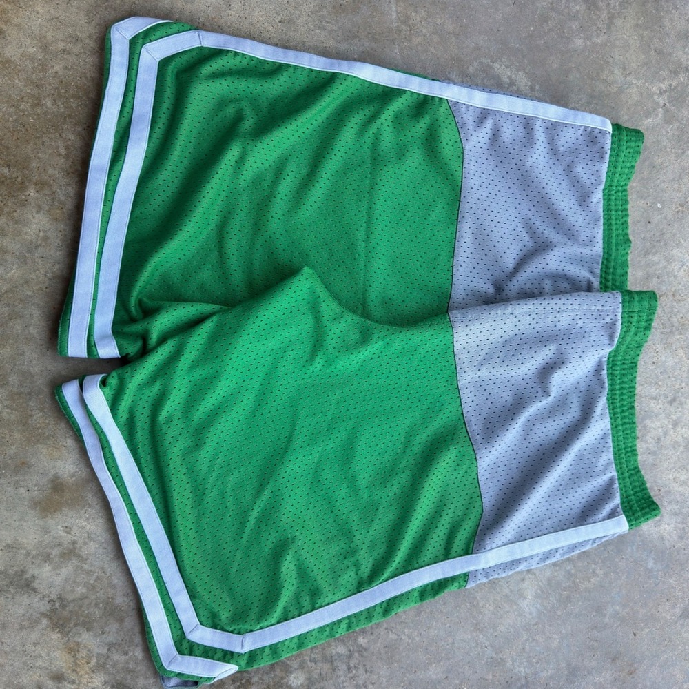 Vintage 2000s Nike Air Basketball Shorts Y2K Mesh Gray Green XXL (g4a) - Picture 4 of 7
